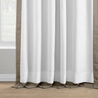 Rideaux occultants en faux lin italien Exclusive Fabrics pour chambre et salon - Rideaux de fenêtre à panneau unique