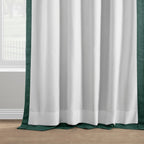 Rideaux occultants en faux lin italien Exclusive Fabrics pour chambre et salon - Rideaux de fenêtre à panneau unique