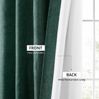 Rideaux occultants en faux lin italien Exclusive Fabrics pour chambre et salon - Rideaux de fenêtre à panneau unique