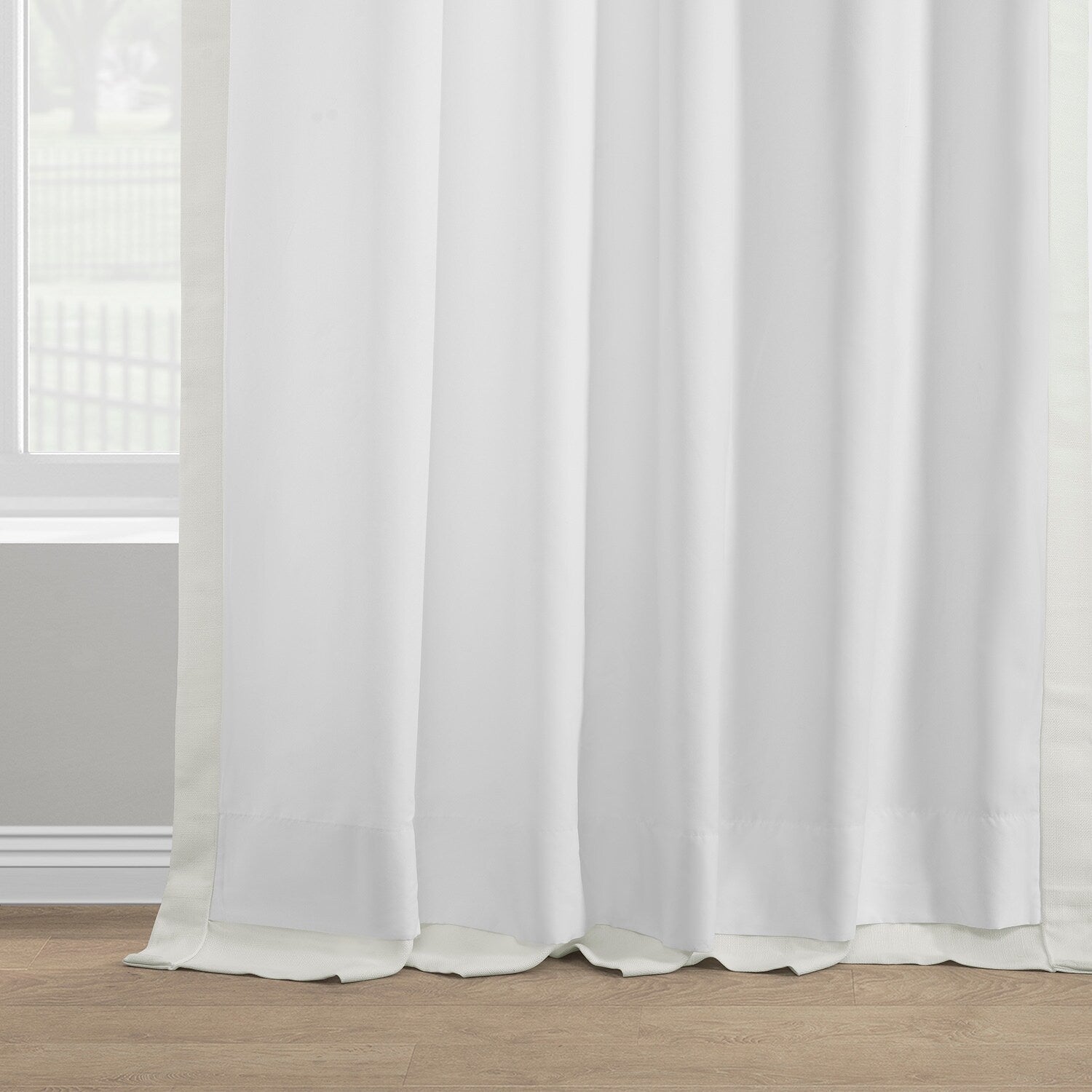 Rideaux occultants en faux lin italien Exclusive Fabrics pour chambre et salon - Rideaux de fenêtre à panneau unique