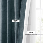 Rideaux occultants en faux lin italien Exclusive Fabrics pour chambre et salon - Rideaux de fenêtre à panneau unique