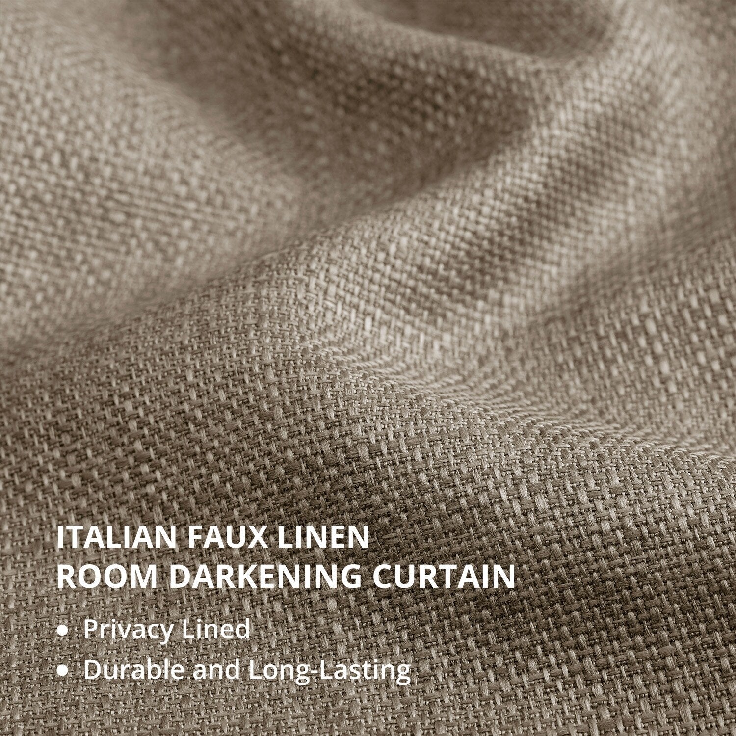 Rideaux occultants en faux lin italien Exclusive Fabrics pour chambre et salon - Rideaux de fenêtre à panneau unique