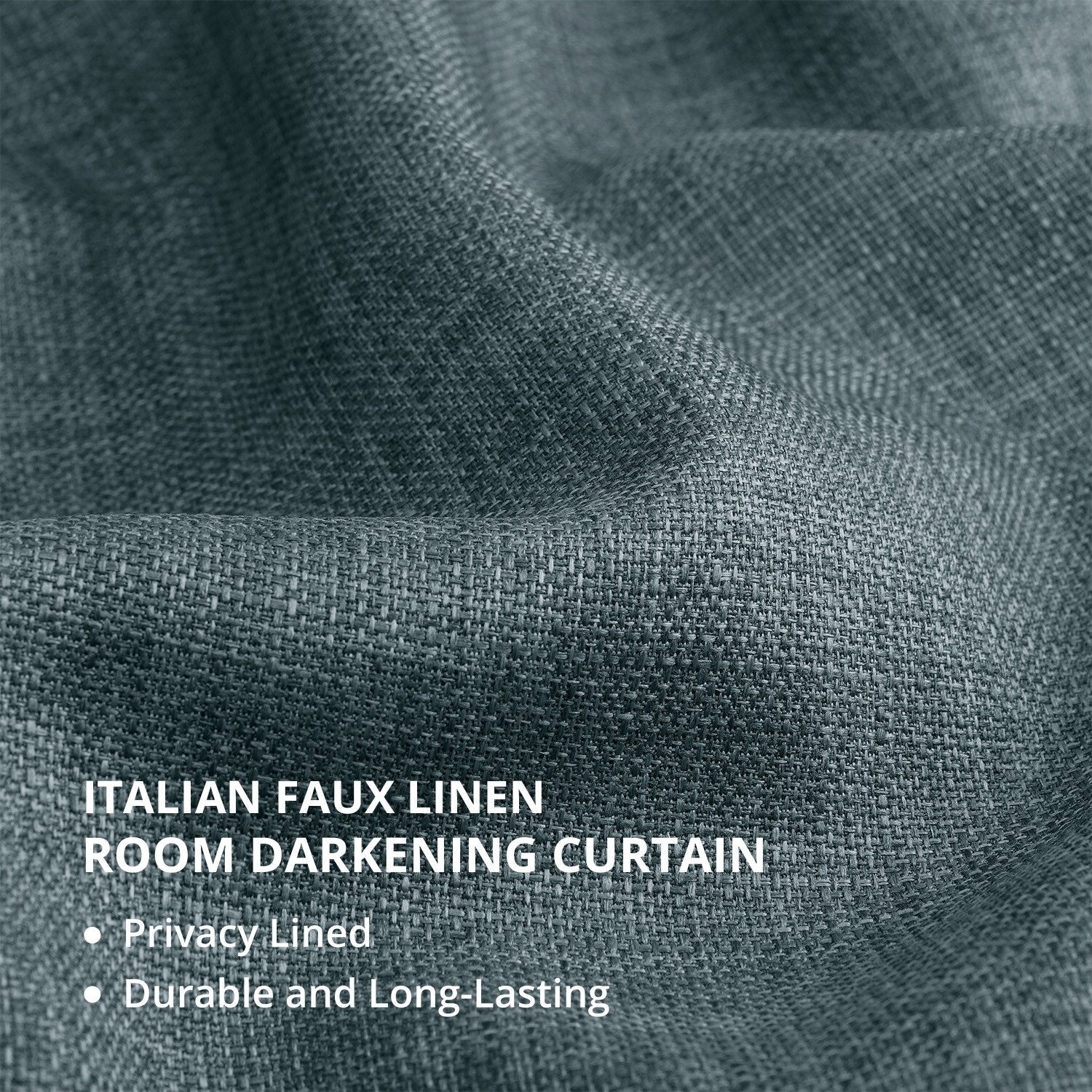 Rideaux occultants en faux lin italien Exclusive Fabrics pour chambre et salon - Rideaux de fenêtre à panneau unique