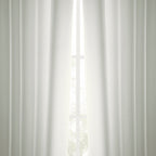 Rideaux occultants en faux lin italien Exclusive Fabrics pour chambre et salon - Rideaux de fenêtre à panneau unique