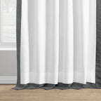 Rideaux occultants en faux lin italien Exclusive Fabrics pour chambre et salon - Rideaux de fenêtre à panneau unique