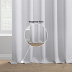 Rideaux occultants en faux lin italien Exclusive Fabrics pour chambre et salon - Rideaux de fenêtre à panneau unique
