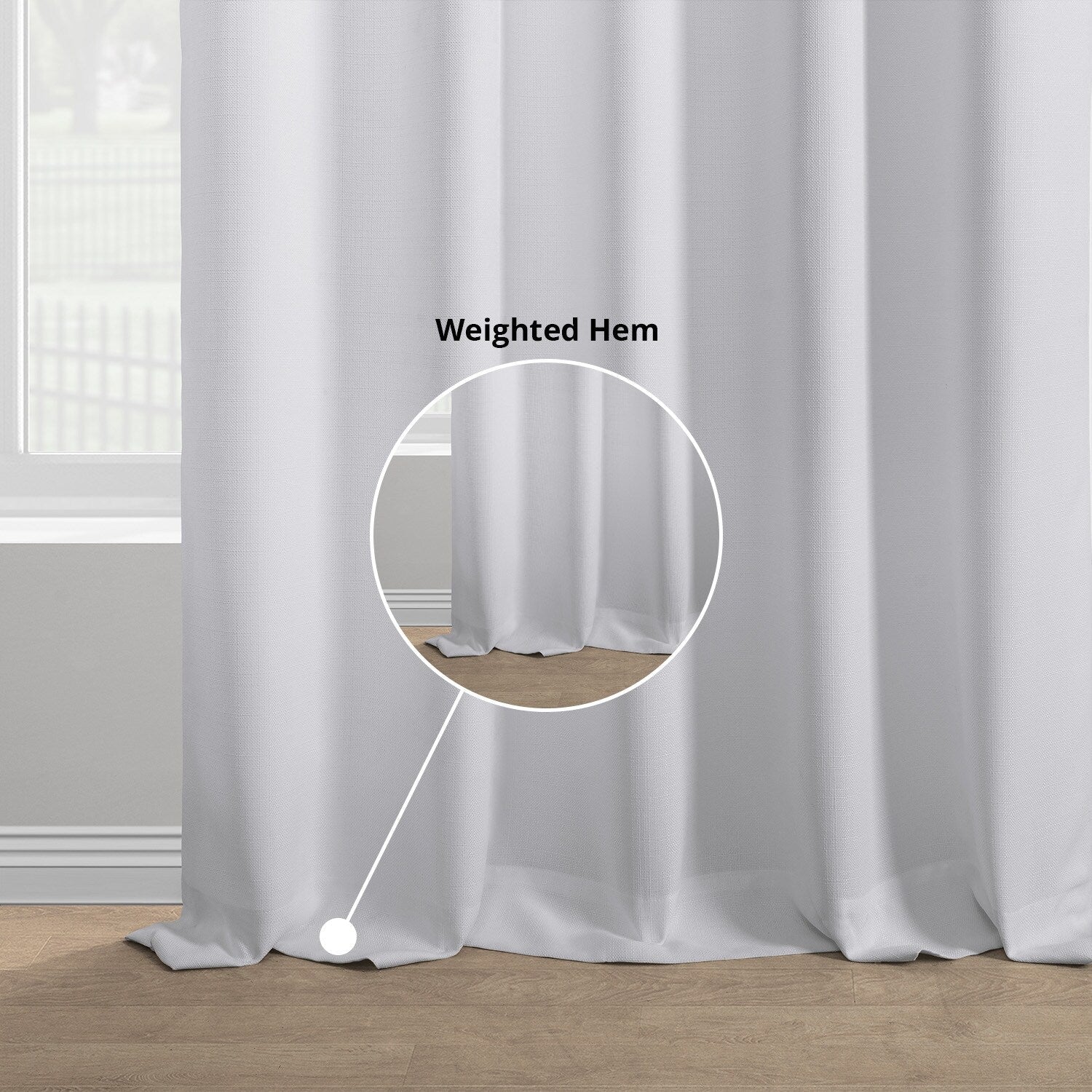Rideaux occultants en faux lin italien Exclusive Fabrics pour chambre et salon - Rideaux de fenêtre à panneau unique