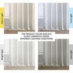 Rideaux occultants en faux lin italien Exclusive Fabrics pour chambre et salon - Rideaux de fenêtre à panneau unique