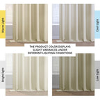Rideaux occultants en faux lin italien Exclusive Fabrics pour chambre et salon - Rideaux de fenêtre à panneau unique