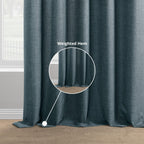 Rideaux occultants en faux lin italien Exclusive Fabrics pour chambre et salon - Rideaux de fenêtre à panneau unique