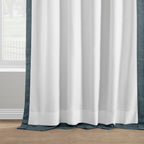 Rideaux occultants en faux lin italien Exclusive Fabrics pour chambre et salon - Rideaux de fenêtre à panneau unique