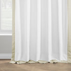 Rideaux occultants en faux lin italien Exclusive Fabrics pour chambre et salon - Rideaux de fenêtre à panneau unique