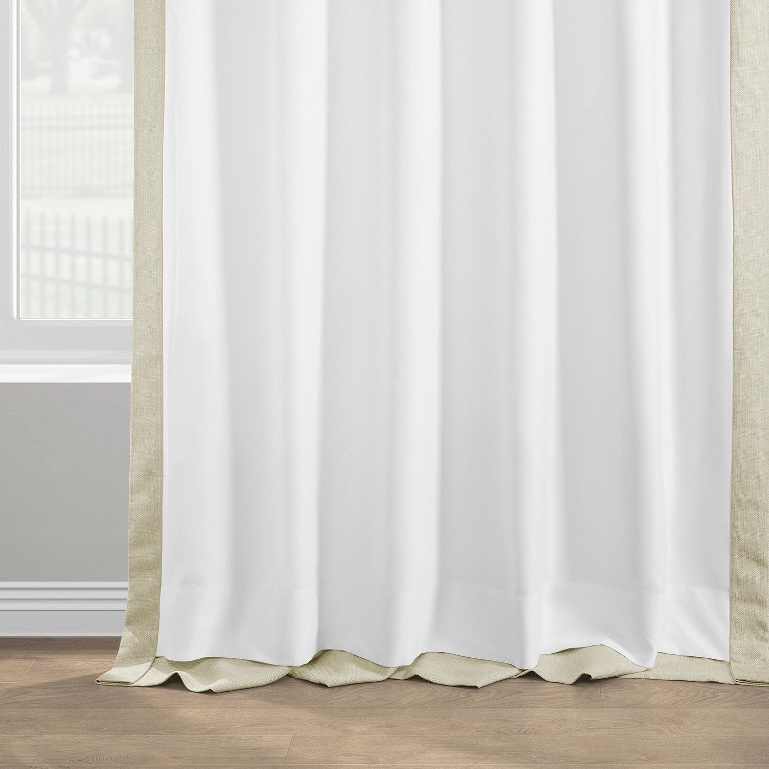 Rideaux occultants en faux lin italien Exclusive Fabrics pour chambre et salon - Rideaux de fenêtre à panneau unique