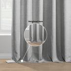 Rideaux occultants en faux lin italien Exclusive Fabrics pour chambre et salon - Rideaux de fenêtre à panneau unique