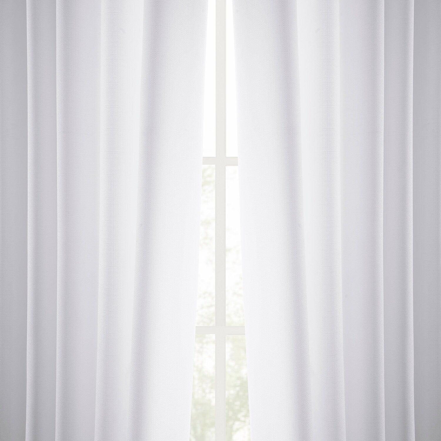 Rideaux occultants en faux lin italien Exclusive Fabrics pour chambre et salon - Rideaux de fenêtre à panneau unique