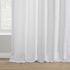 Rideaux occultants en faux lin italien Exclusive Fabrics pour chambre et salon - Rideaux de fenêtre à panneau unique