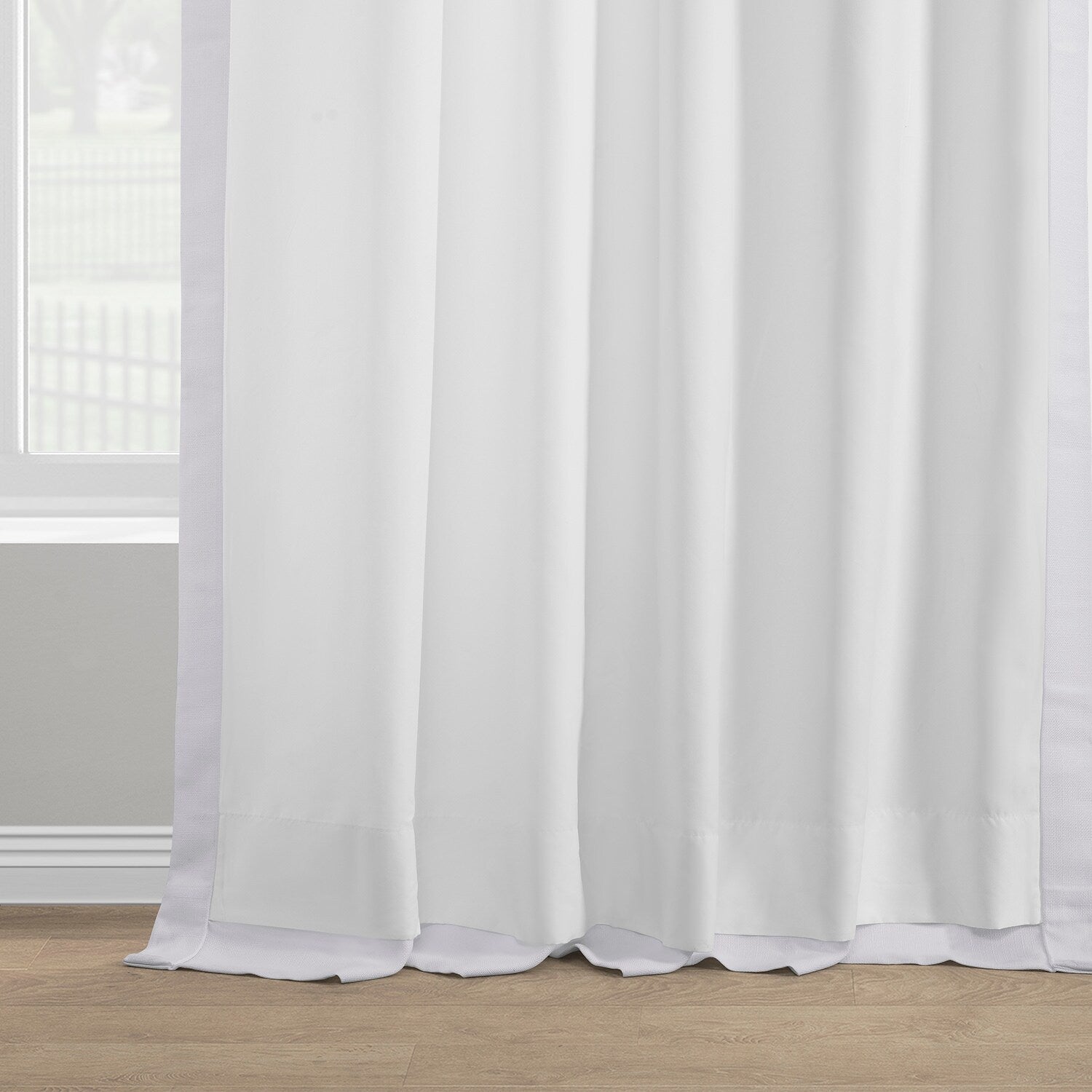 Rideaux occultants en faux lin italien Exclusive Fabrics pour chambre et salon - Rideaux de fenêtre à panneau unique