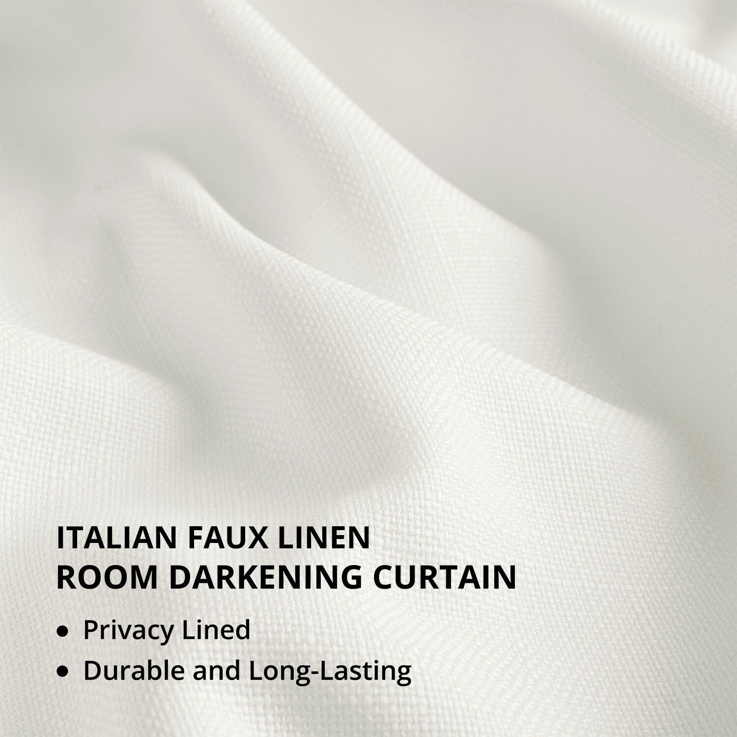 Rideaux occultants en faux lin italien Exclusive Fabrics pour chambre et salon - Rideaux de fenêtre à panneau unique
