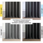 Rideaux occultants en faux lin italien Exclusive Fabrics pour chambre et salon - Rideaux de fenêtre à panneau unique