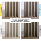 Rideaux occultants en faux lin italien Exclusive Fabrics pour chambre et salon - Rideaux de fenêtre à panneau unique