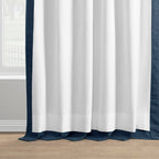 Rideaux occultants en faux lin italien Exclusive Fabrics pour chambre et salon - Rideaux de fenêtre à panneau unique