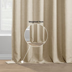 Rideaux occultants en faux lin italien Exclusive Fabrics pour chambre et salon - Rideaux de fenêtre à panneau unique
