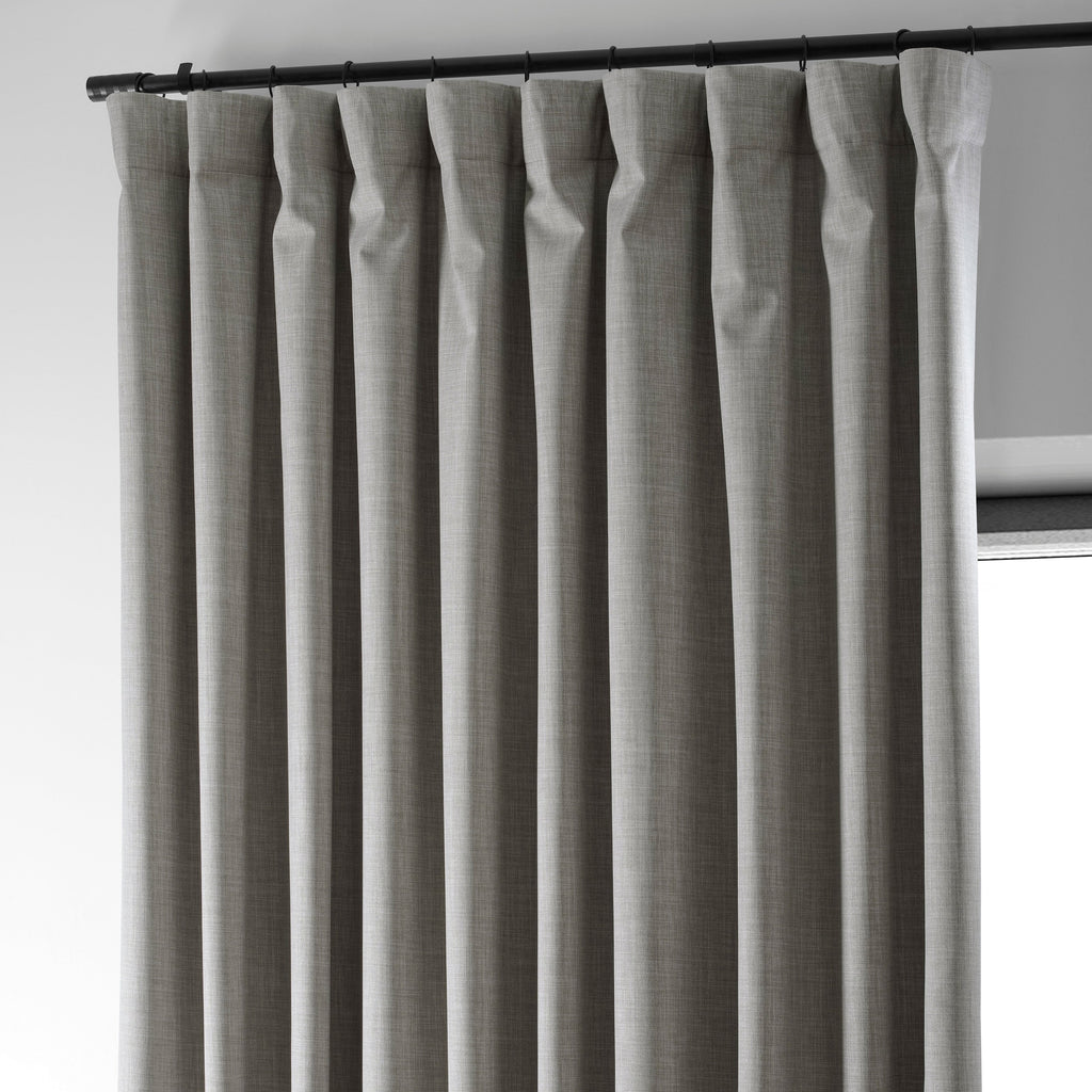 Rideaux occultants en lin extra larges et performants (1 panneau) de Exclusive Fabrics, rideaux de fenêtre à isolation thermique