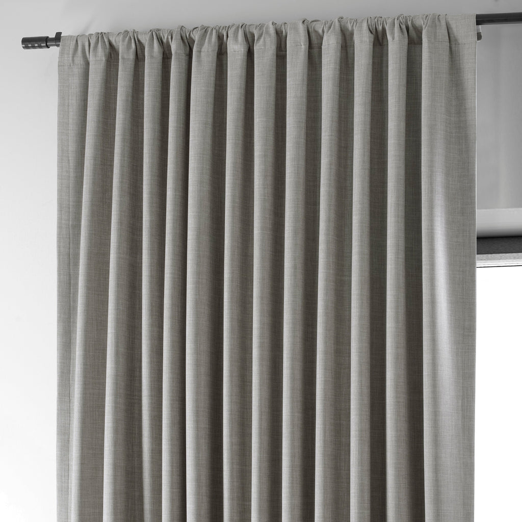 Rideaux occultants en lin extra larges et performants (1 panneau) de Exclusive Fabrics, rideaux de fenêtre à isolation thermique