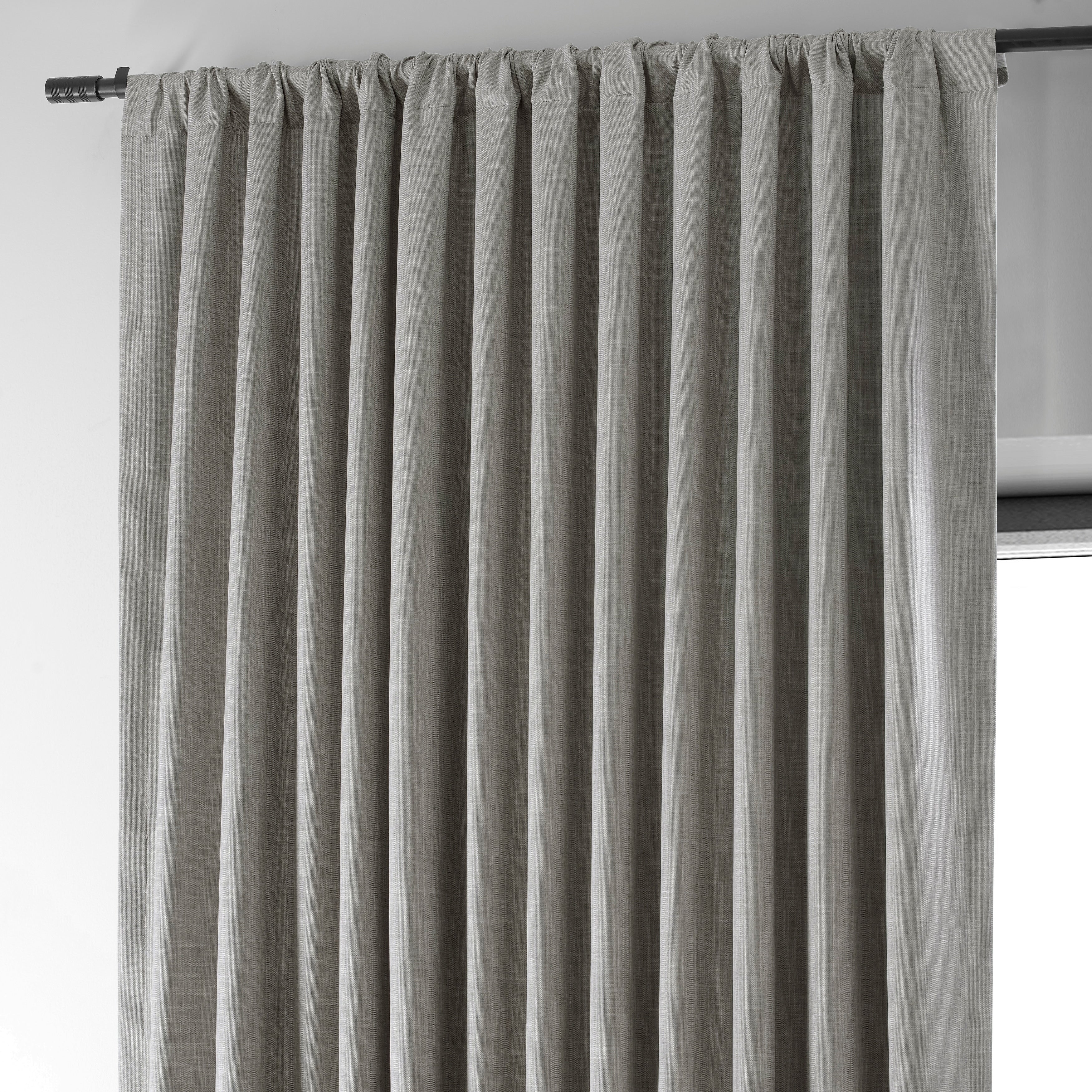 Rideaux occultants en lin extra larges et performants (1 panneau) de Exclusive Fabrics, rideaux de fenêtre à isolation thermique