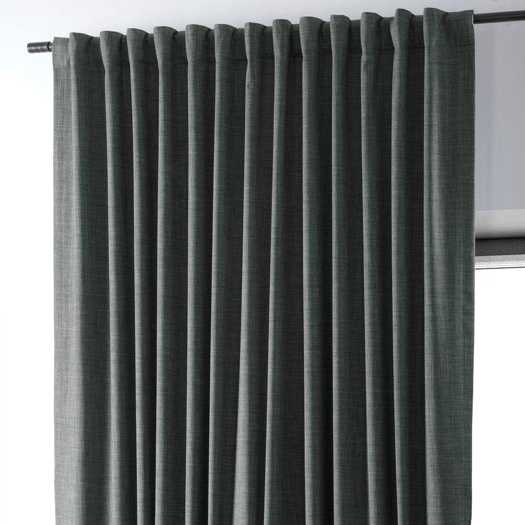 Rideaux occultants en lin extra larges et performants (1 panneau) de Exclusive Fabrics, rideaux de fenêtre à isolation thermique