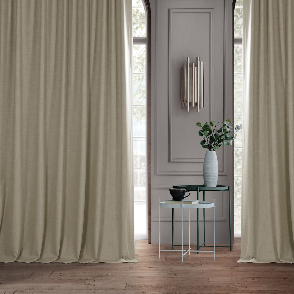Rideaux occultants en lin extra larges et performants (1 panneau) de Exclusive Fabrics, rideaux de fenêtre à isolation thermique