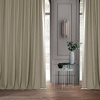 Rideaux occultants en lin extra larges et performants (1 panneau) de Exclusive Fabrics, rideaux de fenêtre à isolation thermique
