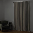 Rideaux occultants en lin extra larges et performants (1 panneau) de Exclusive Fabrics, rideaux de fenêtre à isolation thermique