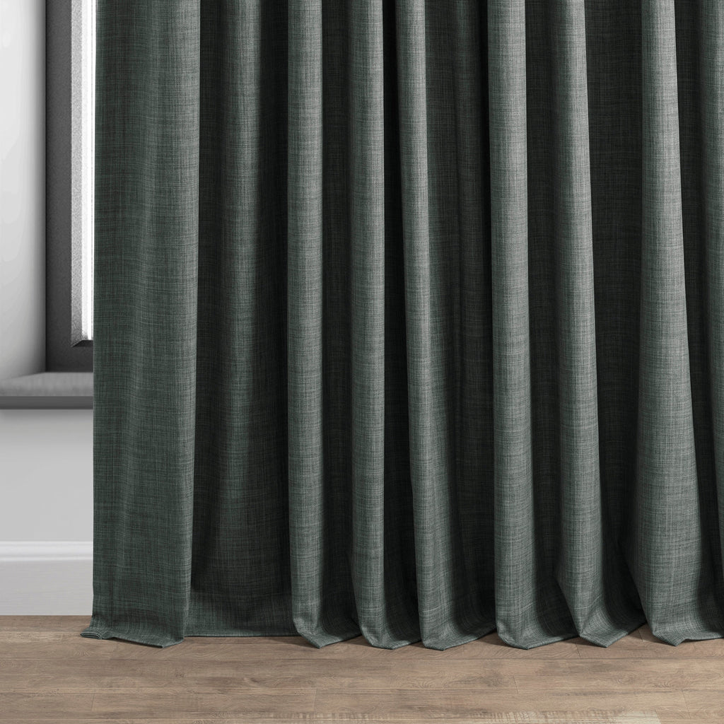 Rideaux occultants en lin extra larges et performants (1 panneau) de Exclusive Fabrics, rideaux de fenêtre à isolation thermique