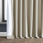 Rideaux occultants en lin extra larges et performants (1 panneau) de Exclusive Fabrics, rideaux de fenêtre à isolation thermique