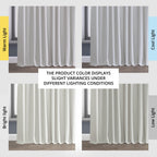 Rideaux occultants en lin extra larges et performants (1 panneau) de Exclusive Fabrics, rideaux de fenêtre à isolation thermique