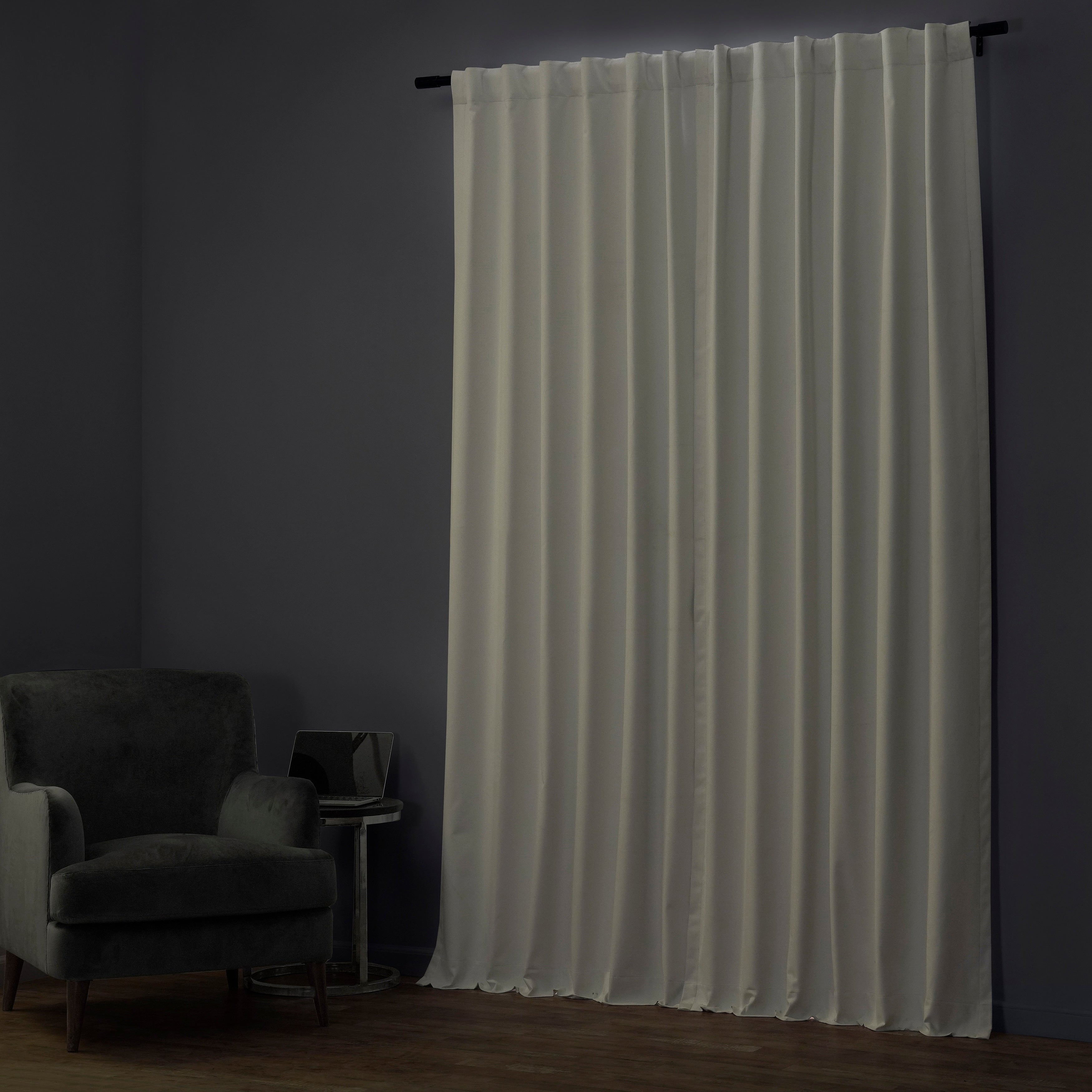 Rideaux occultants en lin extra larges et performants (1 panneau) de Exclusive Fabrics, rideaux de fenêtre à isolation thermique