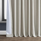 Rideaux occultants en lin extra larges et performants (1 panneau) de Exclusive Fabrics, rideaux de fenêtre à isolation thermique