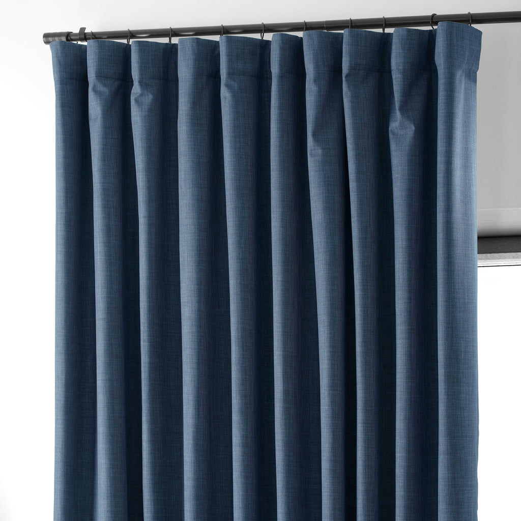 Rideaux occultants en lin extra larges et performants (1 panneau) de Exclusive Fabrics, rideaux de fenêtre à isolation thermique