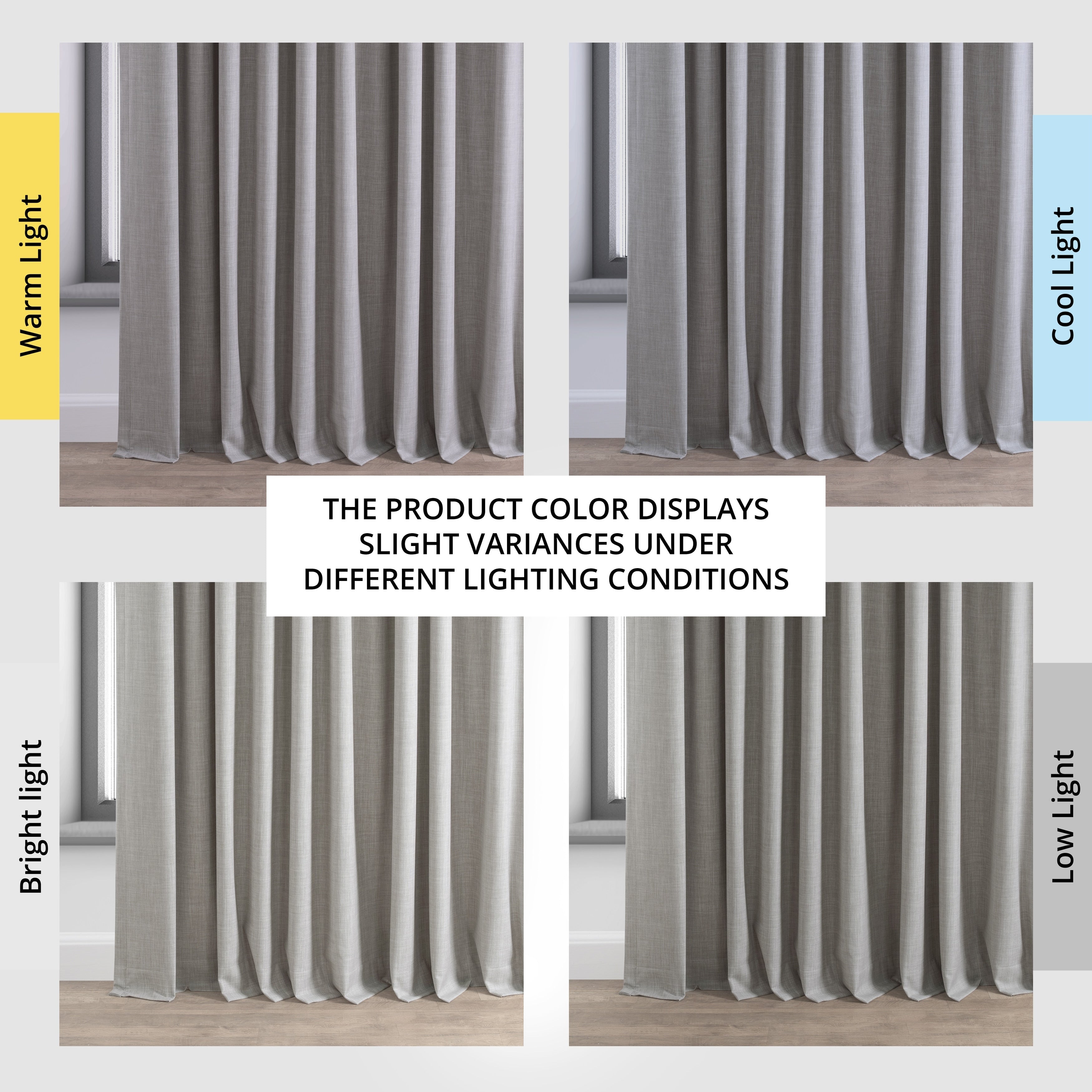 Rideaux occultants en lin extra larges et performants (1 panneau) de Exclusive Fabrics, rideaux de fenêtre à isolation thermique