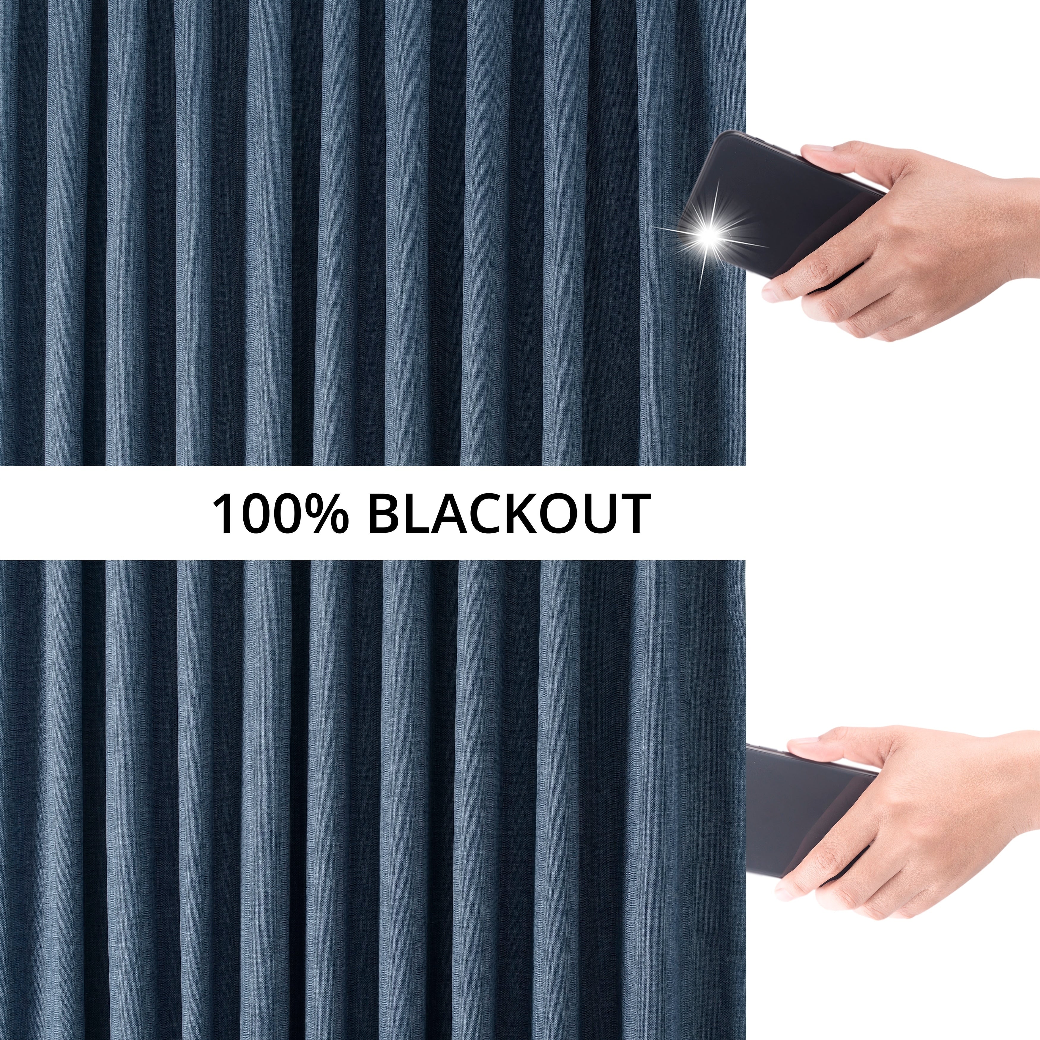 Rideaux occultants en lin extra larges et performants (1 panneau) de Exclusive Fabrics, rideaux de fenêtre à isolation thermique