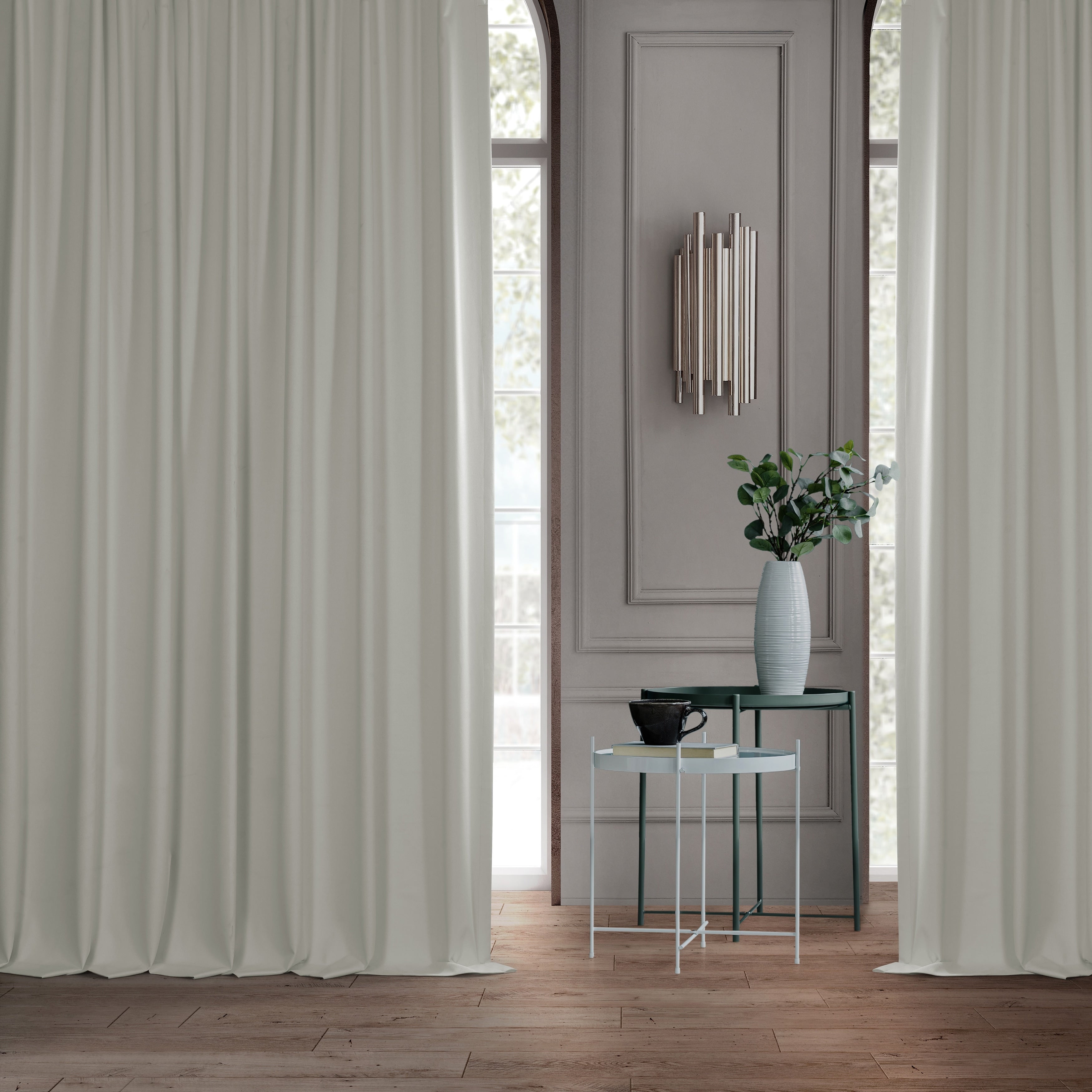 Rideaux occultants en lin extra larges et performants (1 panneau) de Exclusive Fabrics, rideaux de fenêtre à isolation thermique