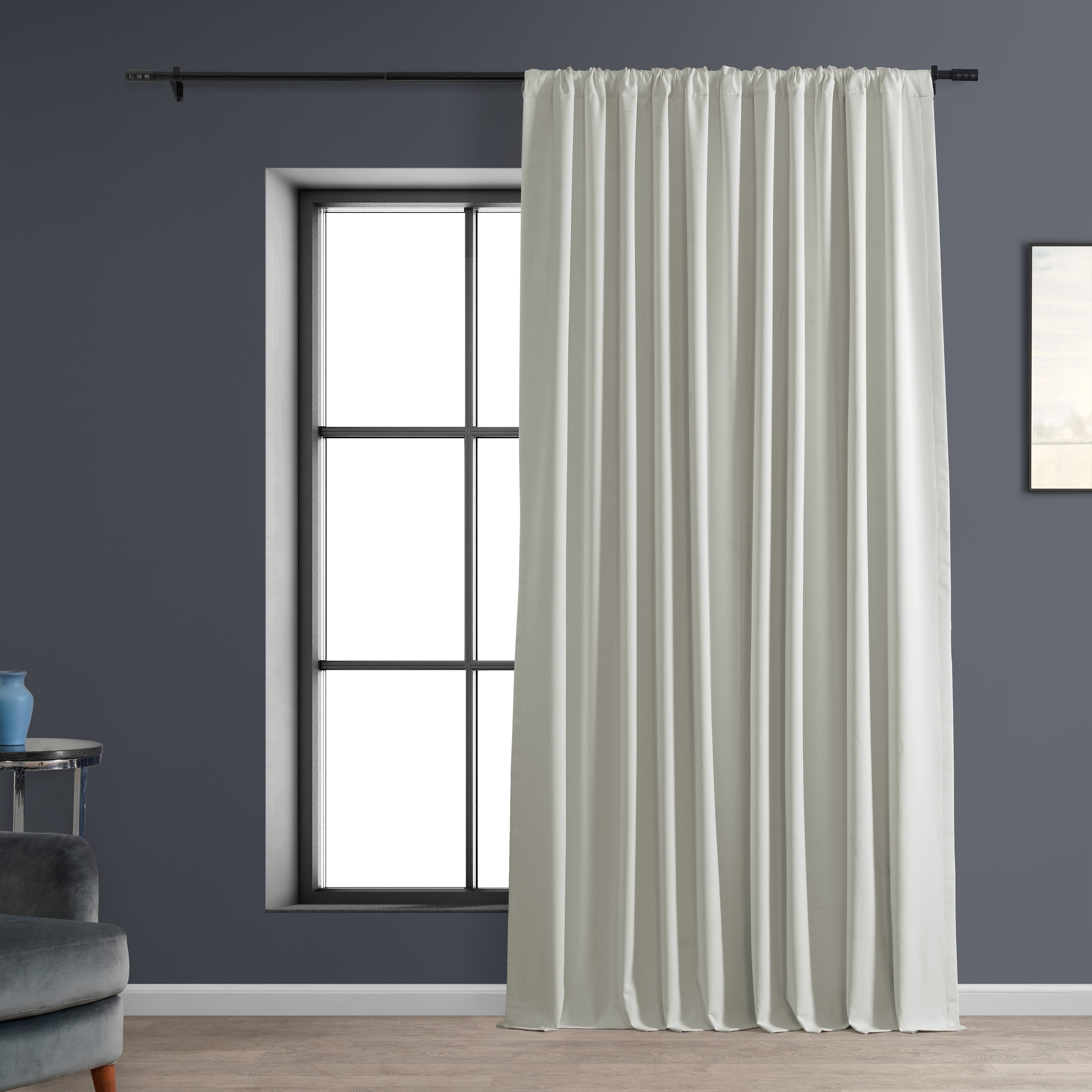 Rideaux occultants en lin extra larges et performants (1 panneau) de Exclusive Fabrics, rideaux de fenêtre à isolation thermique