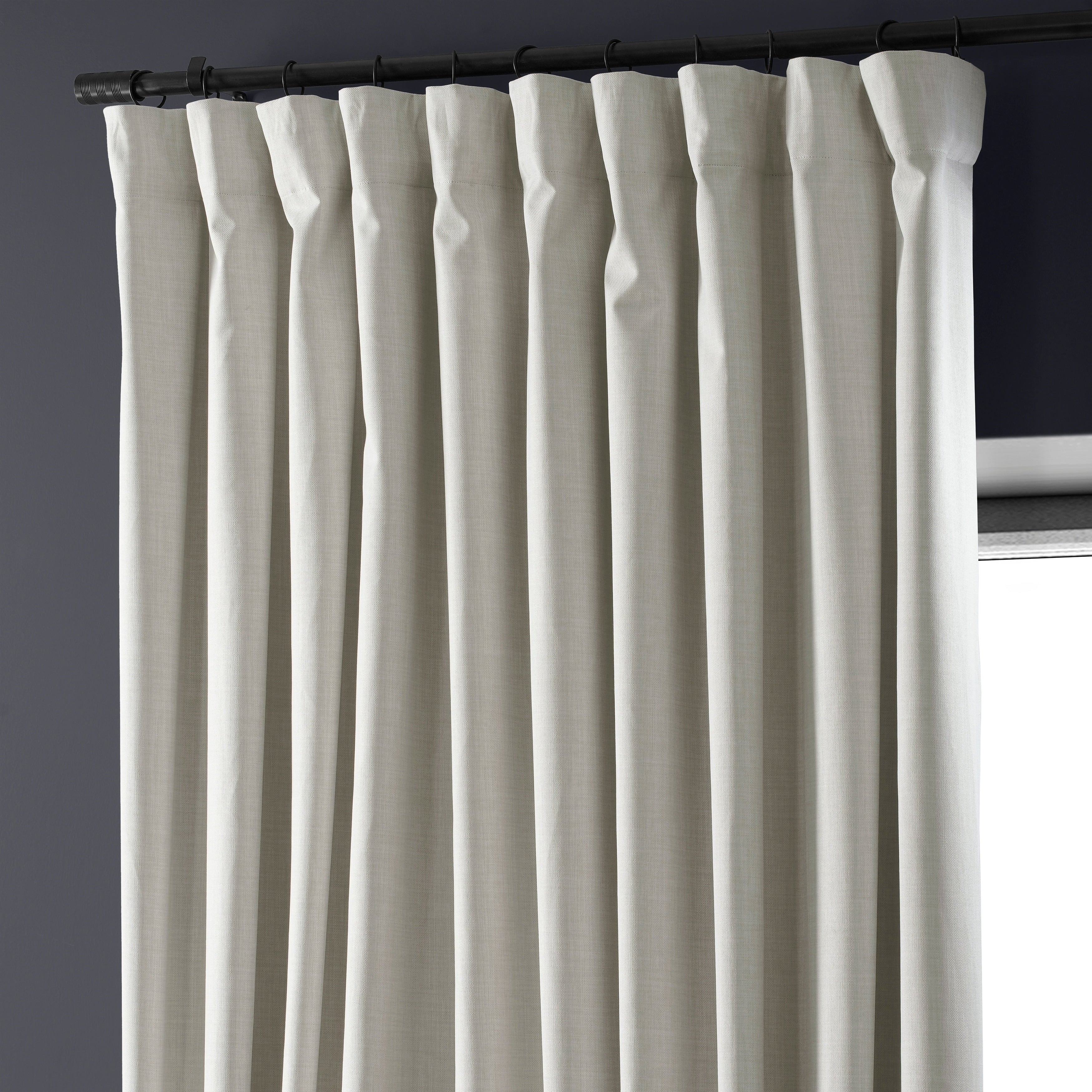 Rideaux occultants en lin extra larges et performants (1 panneau) de Exclusive Fabrics, rideaux de fenêtre à isolation thermique