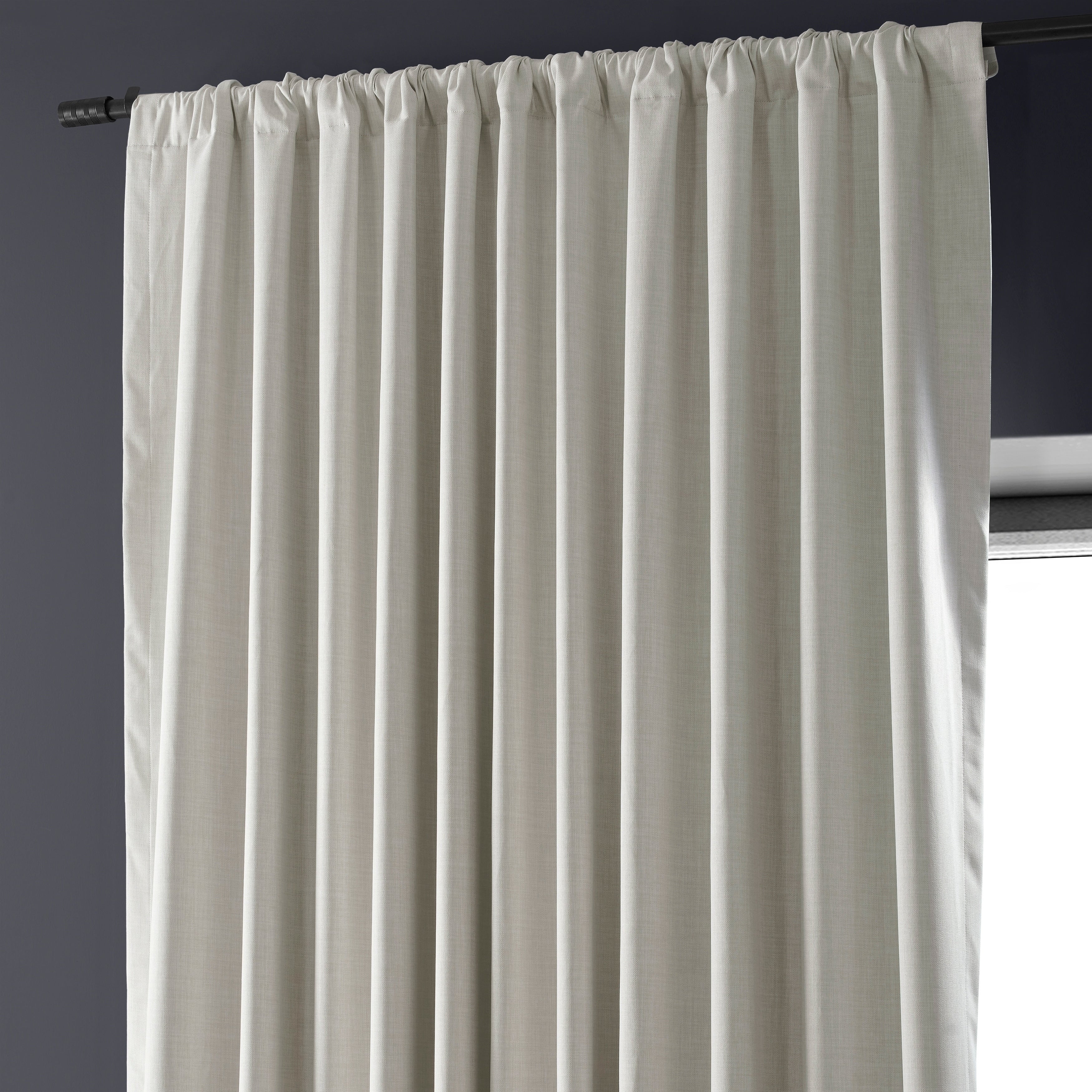 Rideaux occultants en lin extra larges et performants (1 panneau) de Exclusive Fabrics, rideaux de fenêtre à isolation thermique