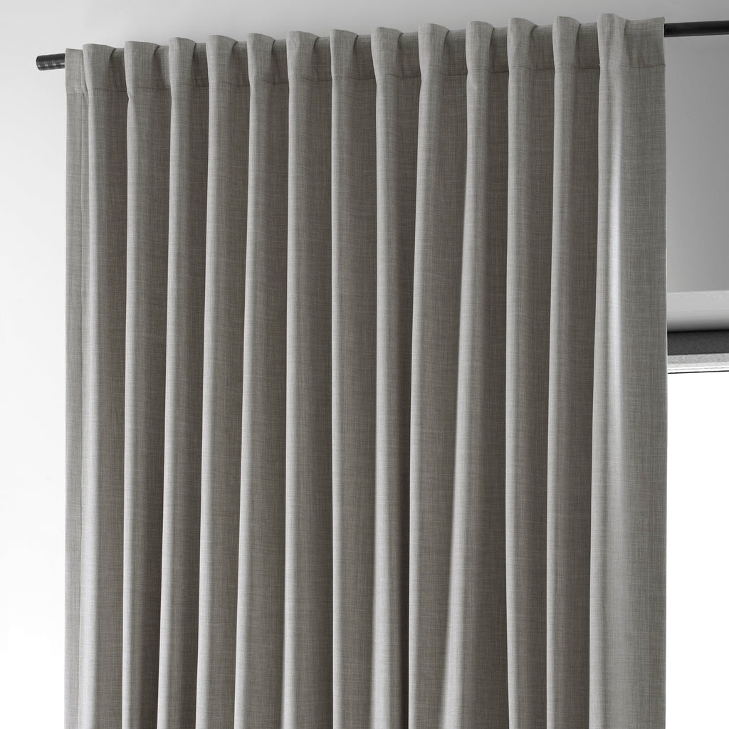 Rideaux occultants en lin extra larges et performants (1 panneau) de Exclusive Fabrics, rideaux de fenêtre à isolation thermique