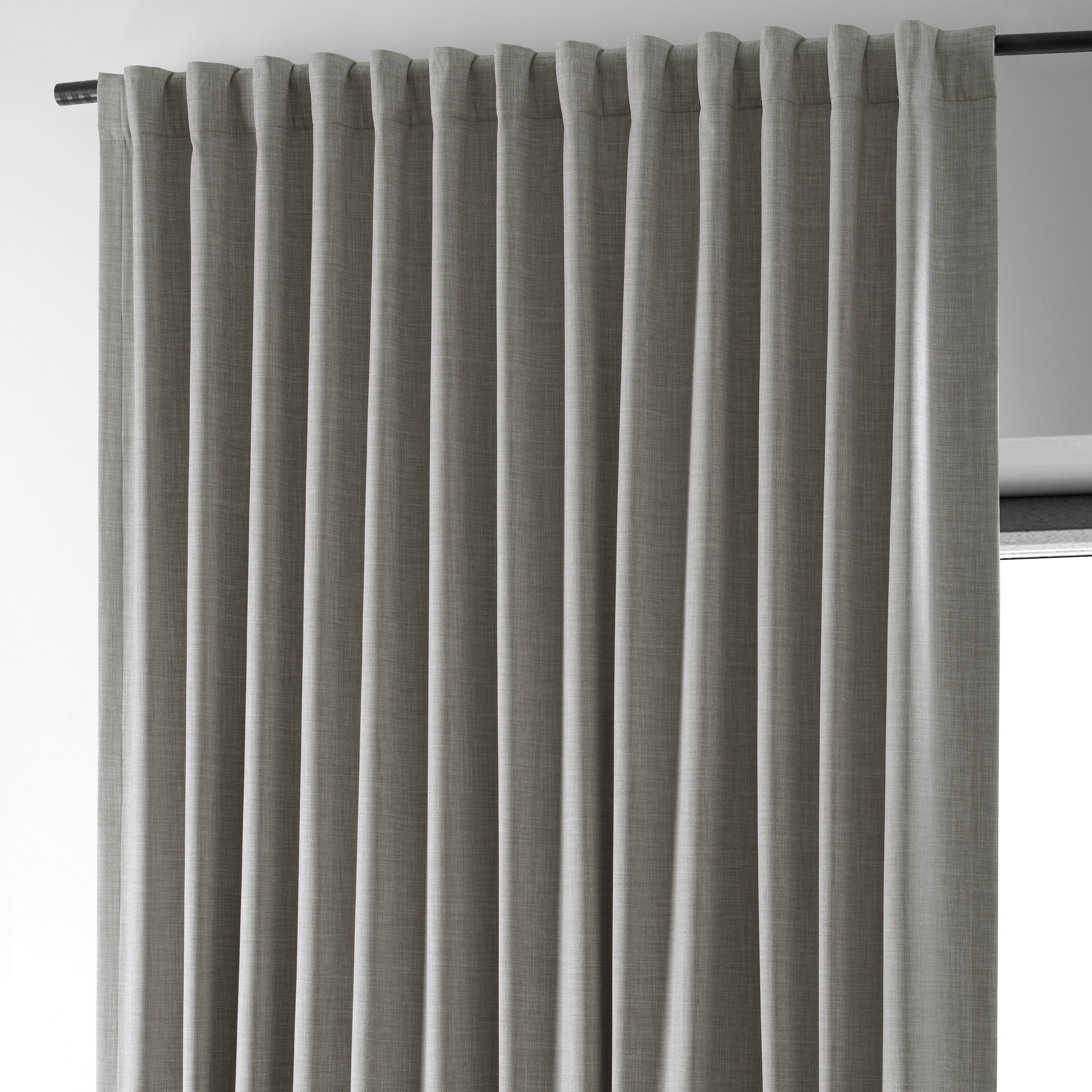 Rideaux occultants en lin extra larges et performants (1 panneau) de Exclusive Fabrics, rideaux de fenêtre à isolation thermique