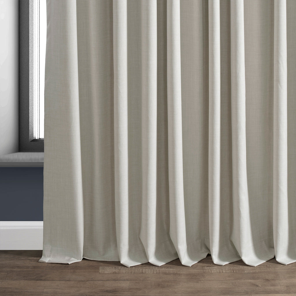 Rideaux occultants en lin extra larges et performants (1 panneau) de Exclusive Fabrics, rideaux de fenêtre à isolation thermique