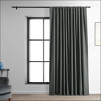Rideaux occultants en lin extra larges et performants (1 panneau) de Exclusive Fabrics, rideaux de fenêtre à isolation thermique
