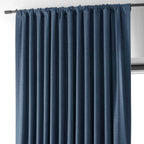 Rideaux occultants en lin extra larges et performants (1 panneau) de Exclusive Fabrics, rideaux de fenêtre à isolation thermique
